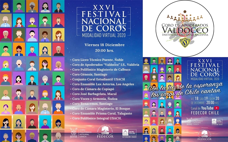Viernes 18 de diciembre: Coro &quot;Valdocco&quot; ISV en Festival Nacional de Coros FEDECOR