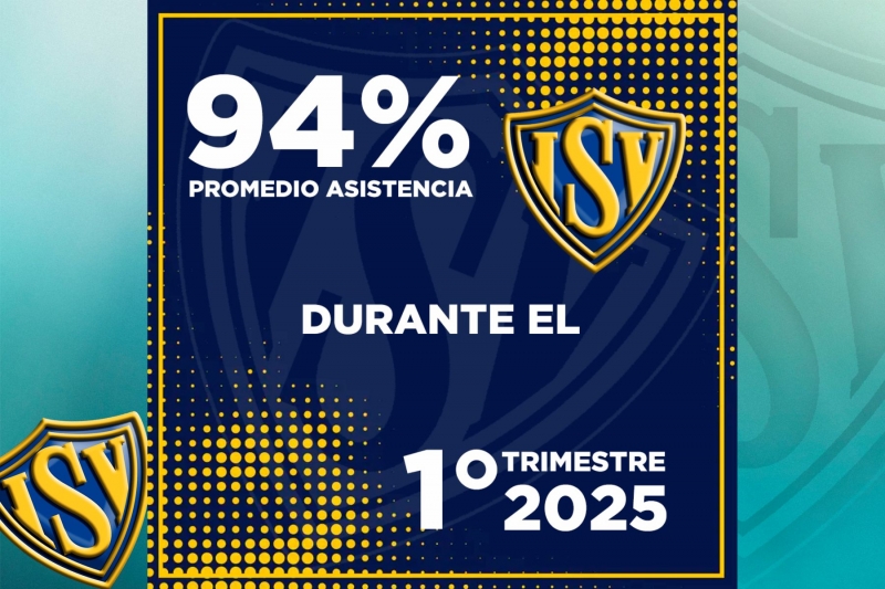 Cerramos el 1° trimestre con 94% de promedio colegio en Asistencia