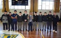 Selección de Futsal ganadora del 3° lugar nacional Salesiano es reconocida en el ISV